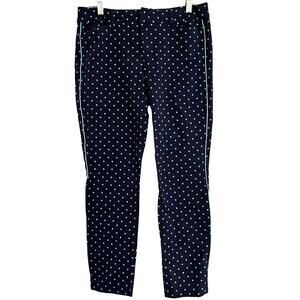 Old Navy Pixie Skinny Pants Women’s size 8 blue polka dot Stretch Office Career